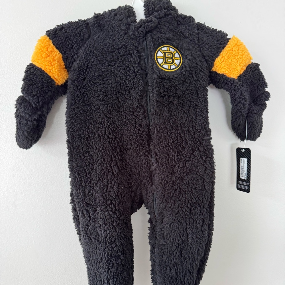NHL Boston Bruins Black and Yellow Footies One Piece